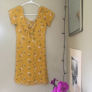 Yellow floral dress